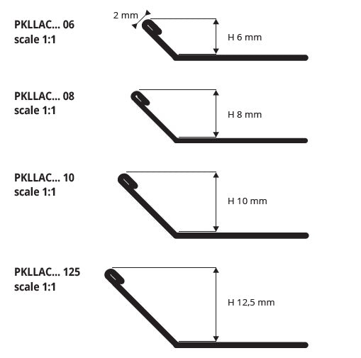 Protectie inox “invizibila” Prokerlam pt. ceramica taiata in 45 grade