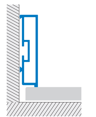 Plinta inalta aluminiu periat Battiscopa BAS800ASS
