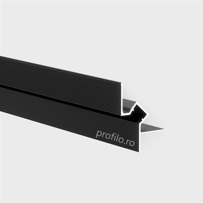 Profil Shadow Gap Tip Scafa cu led negru