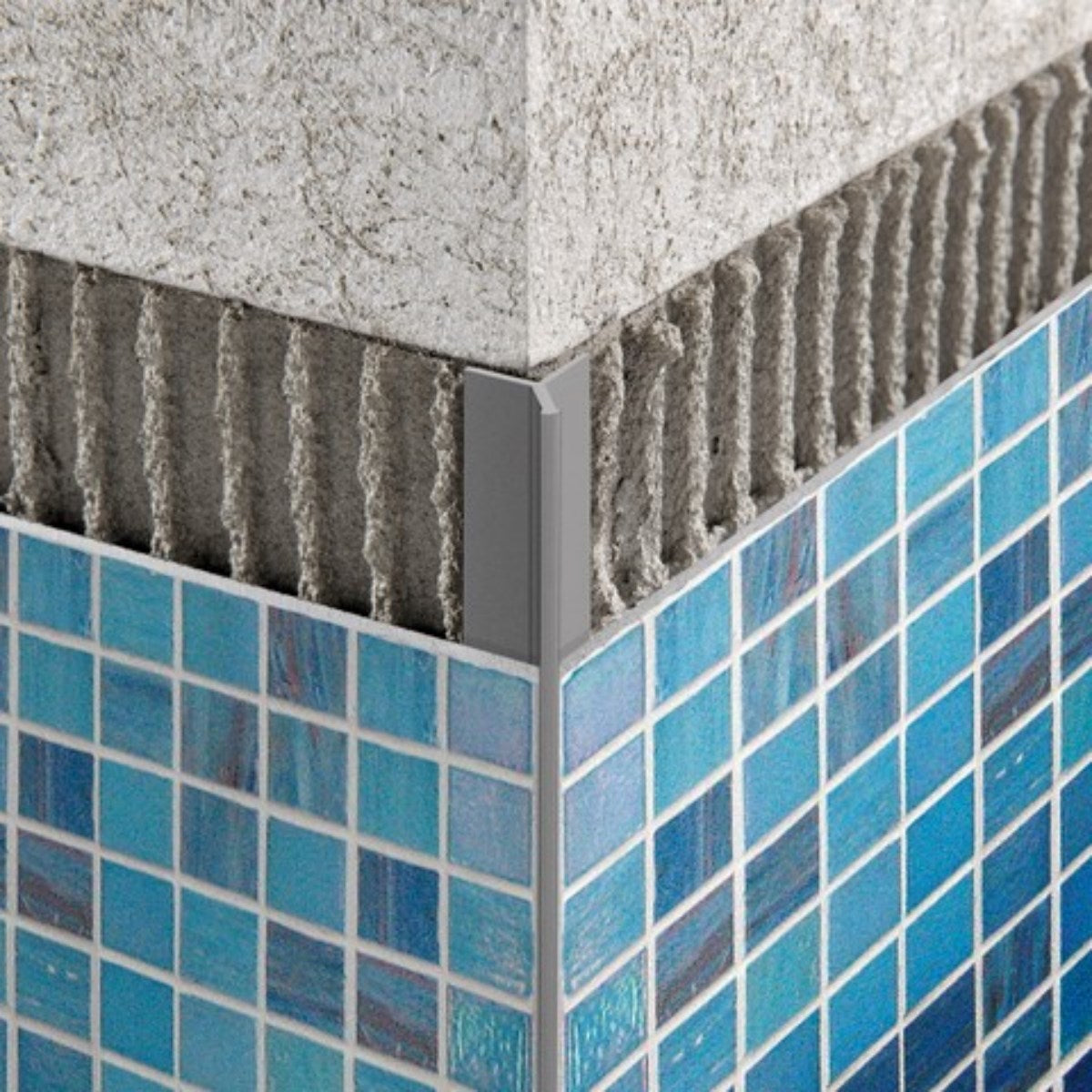 Profil invizibil aluminiu pentru mozaic si ceramica groasa – Prokerlam Line