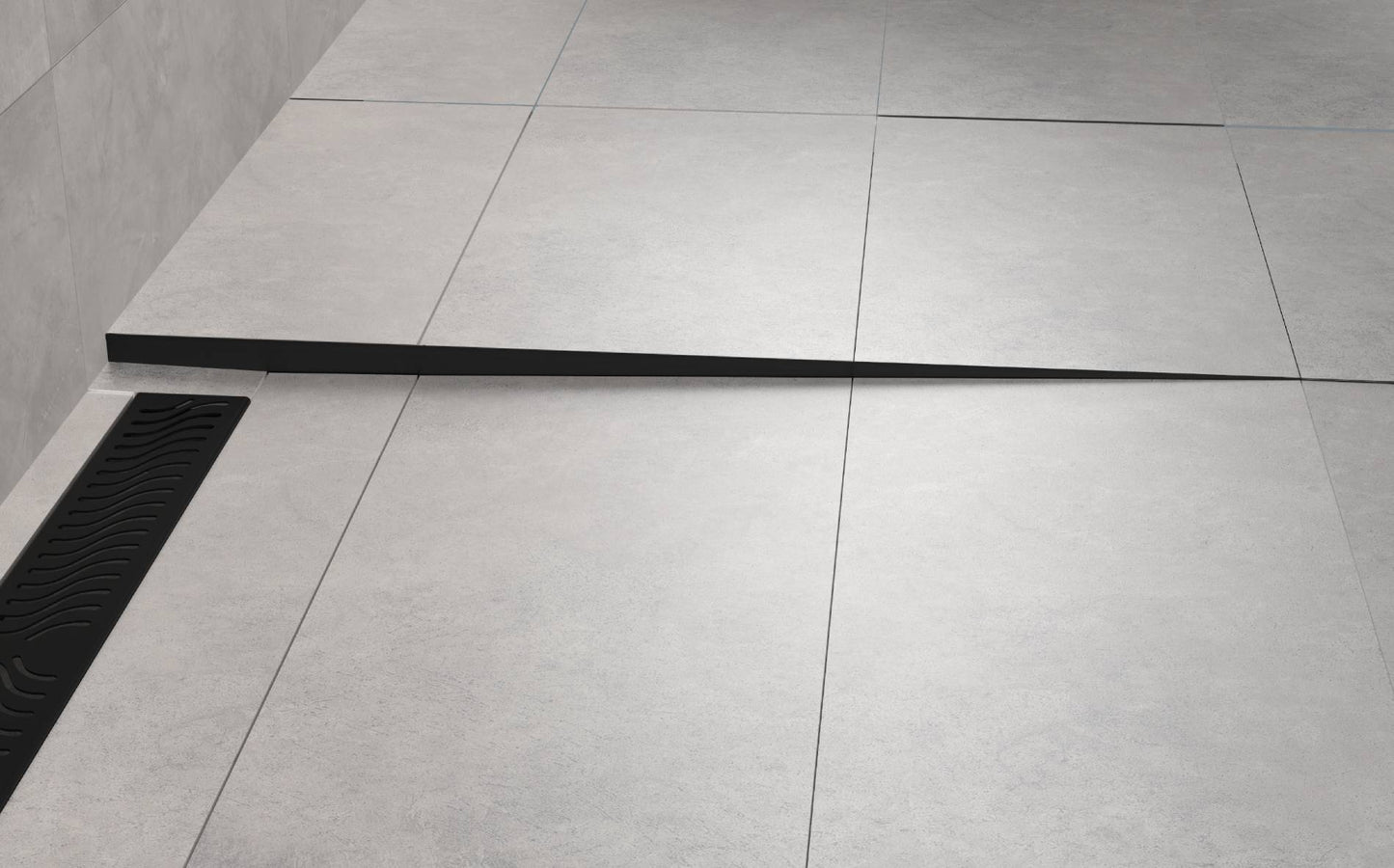 Profil panta dus pardoseala pardoseala negru mat Proshower Black