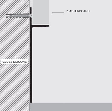 Plinta retrasa neagra shadow-gap Proskirting INS Black Matt