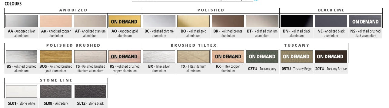 Profil decorativ aluminiu periat tiltex nuanta argintiu Prolistel P All