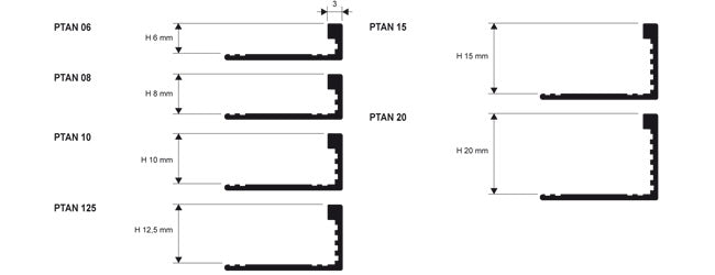 Profil trecere aluminiu Proterminal-PT