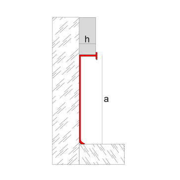 Plinta retrasa shadow gap neagra cu led pt. pardoseli si tavane Novorodapie Eclipse Emac