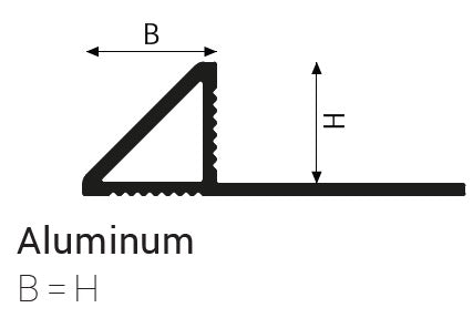 Profil faianta Trialjolly TJ-ASB aluminiu lucios