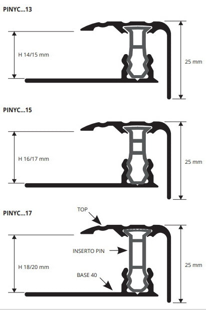 Sectiune Profil treapta pt. parchet Style-Stair
