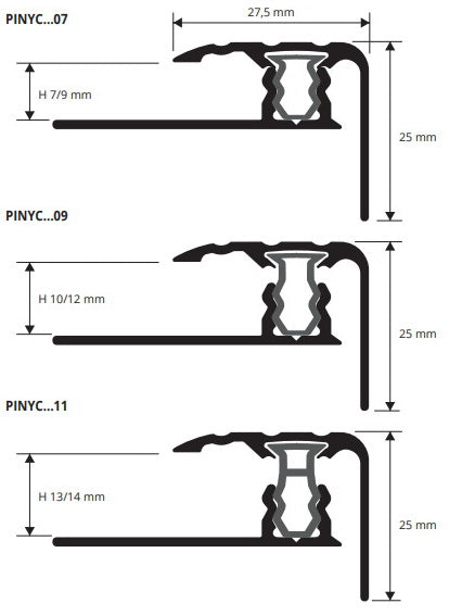 Sectiune Profil treapta pt. parchet Style-Stair