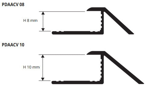 Sectiune Profil trecere tip rampa aluminiu Proslider-Curve