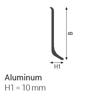 Sectiune plinta Profilitec BA aluminiu
