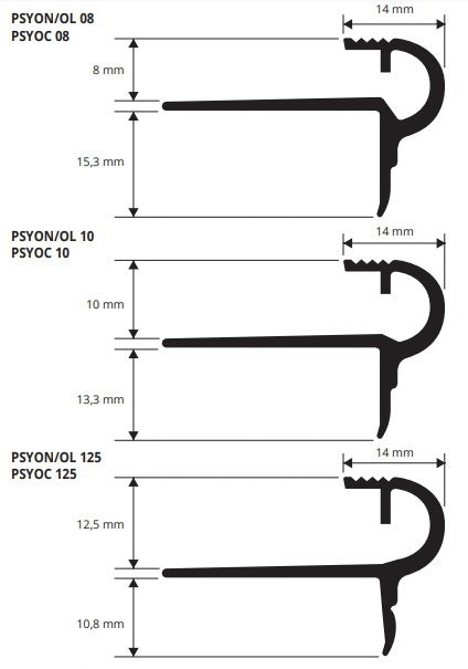 Sectiune produs Profil alama polisata protectie trepte Prostyle