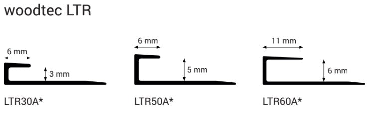 Sectiune profil capat SPC si LVT Profilitec-LTR