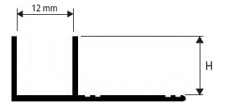 Sectiune profil negru dus Prolistel Channel Black