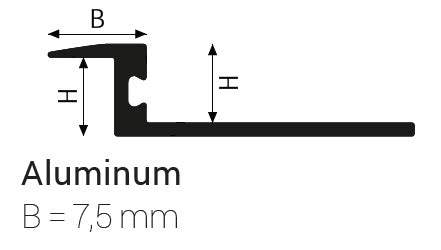 Sectiune profil trecere Covertec EP60AS-AT