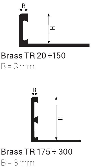 Sectiune profil trecere alama Trimtec TR-ON