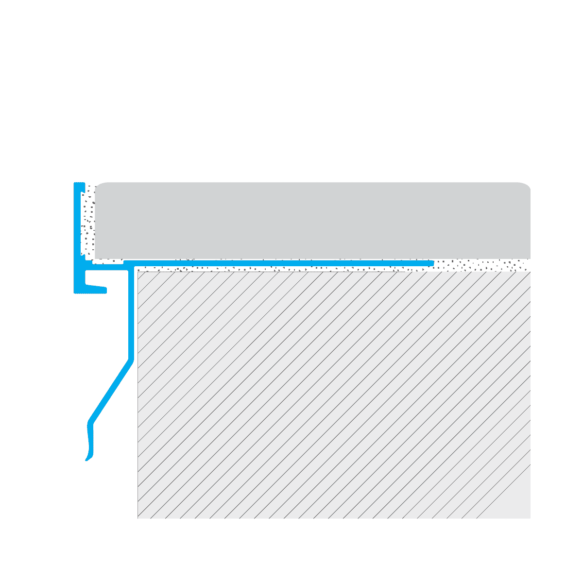 Profil picurator pentru terase acoperite cu ceramica groasa 2cm Boredertec BHO antracit A50