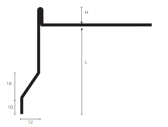 Profil picurator metalic terasa/balcon Bordertec BBS – Gri