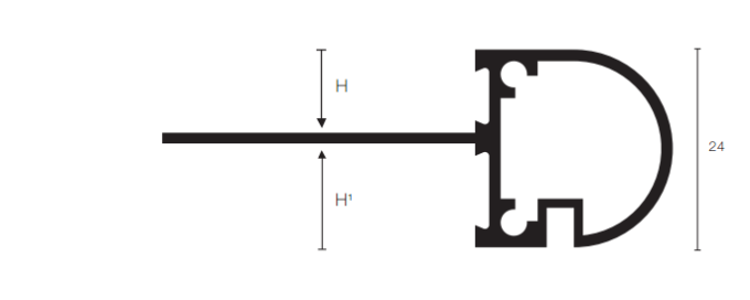 Profil picurator metalic terase Bordertec BR – Gri