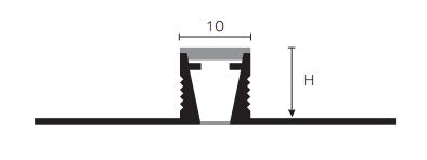 Profil dilatare negru inalt Profiltec Coflex CA-P51