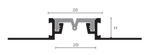 Profil dilatare lat aluminiu Profiltec Coflex CBL