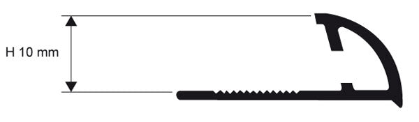 Bagheta trecere flexibila aluminiu Projolly Curve