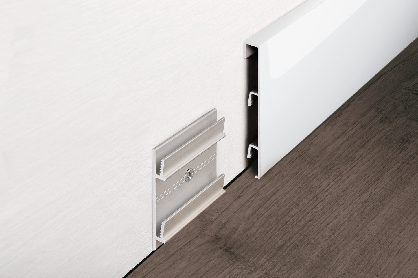 Plinta aluminiu alba inalta 8cm- Proskirting List 80