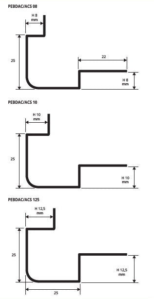 Coltar inox lucios protectie pereti Probord PEBDAC