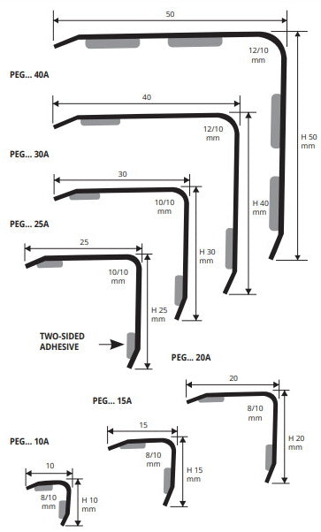 Cornier inox lucios cu diferite latimi pentru protectia peretilor PROEDGE AC