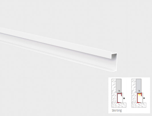 Profil alb tip shadow gap cu led pt. tavane si pardoseli Novotri Eclipse Emac