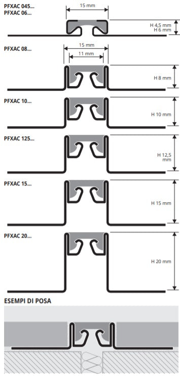 Proflex ACC profil dilatare Schita Montaj