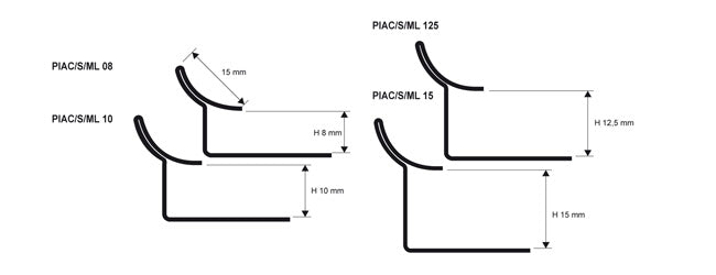 Coltar interior din inox pentru faianta Prointer AC