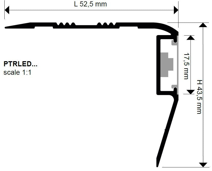 Profil treapta din aluminiu cu leduri – Prostair Led