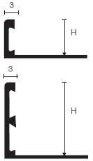 Profil trecere/capat pentru placi groase Trimtec TR-AS