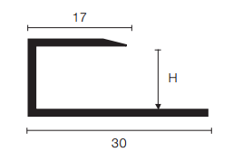 Profil capat din inox tip U Woodtec LT-ILN