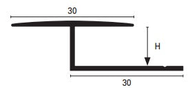 Profil trecere T din aluminiu-Woodtec LG