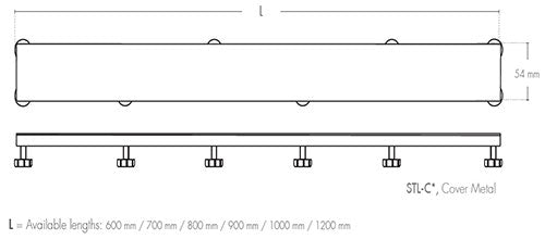 Rigola negru mat dus walk-in Showertec STL C A65