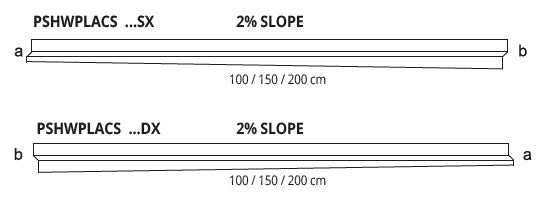 Profil inox compensare pardoseala-perete spatiu dus walk-in Proshower