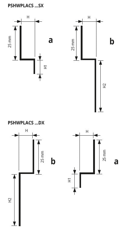 Profil inox compensare pardoseala-perete spatiu dus walk-in Proshower