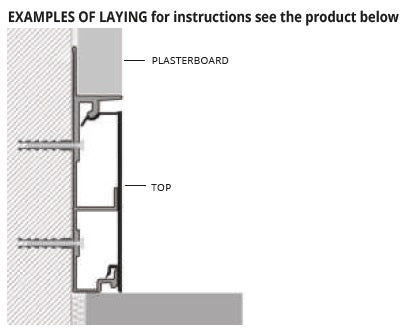 Plinta aluminiu periat Proskirting Channel