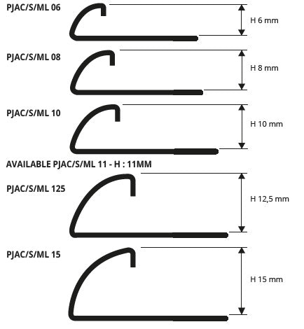 Profil colt semirotund inox lucios Projolly PJAC