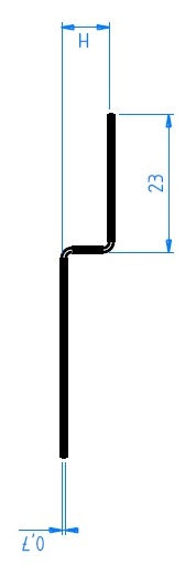 Profil conic inox periat pentru spatiu dus STKR-IS135 pardoseala perete