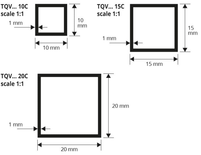 Profil patrat aluminiu diferite nuante TQW