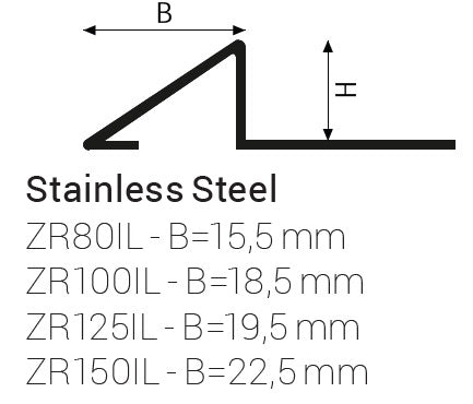 Profil trecere tip rampa inox Profilitec Zerotec ZR-IL